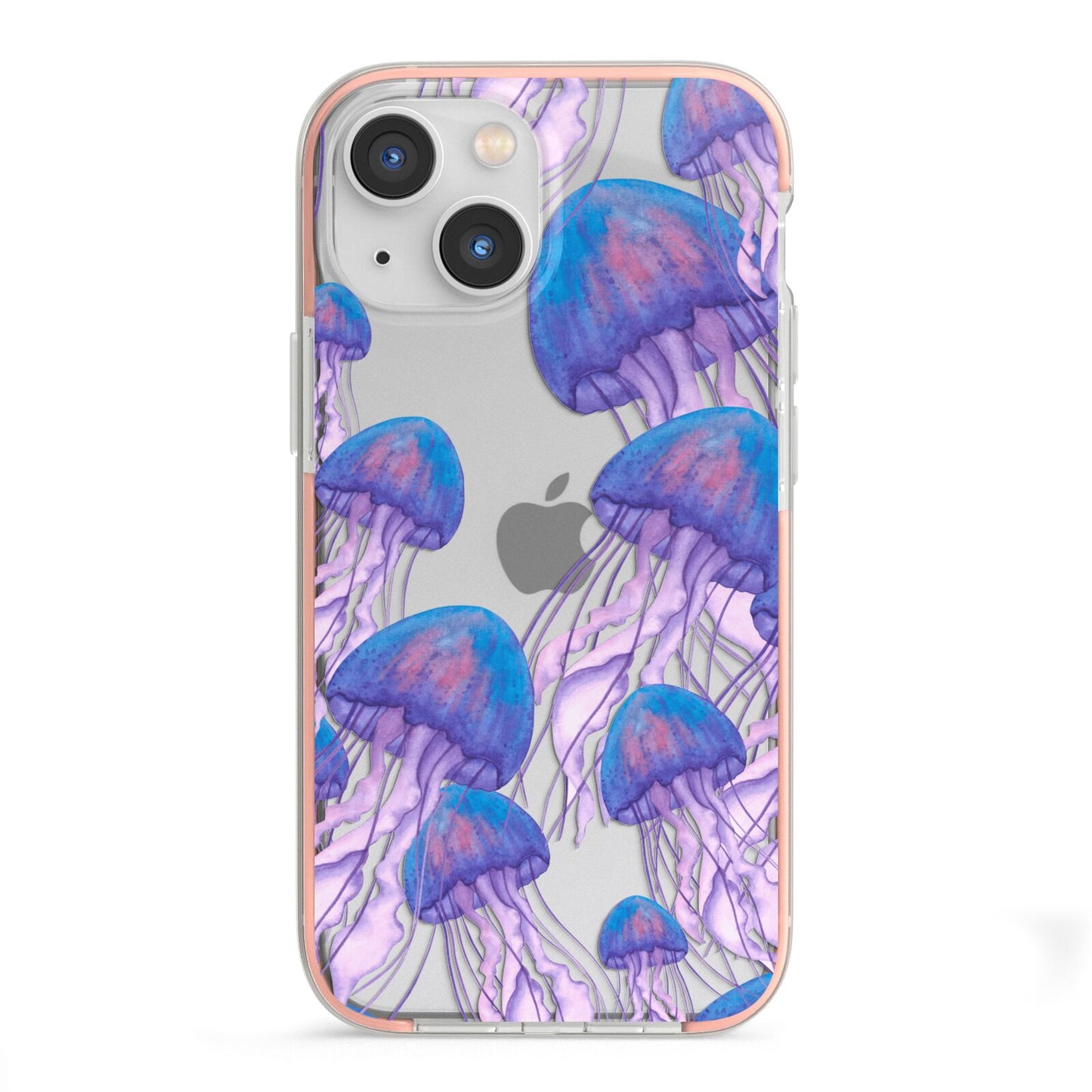 Jellyfish iPhone 13 Mini TPU Impact Case with Pink Edges