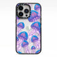 Jellyfish iPhone 13 Pro Black Impact Case on Silver phone