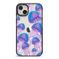 Jellyfish iPhone 14 Plus Black Impact Case on Silver phone