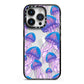 Jellyfish iPhone 14 Pro Black Impact Case on Silver phone