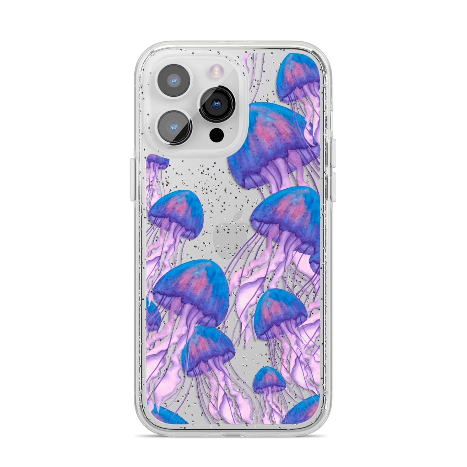 Jellyfish iPhone 14 Pro Max Glitter Tough Case Silver