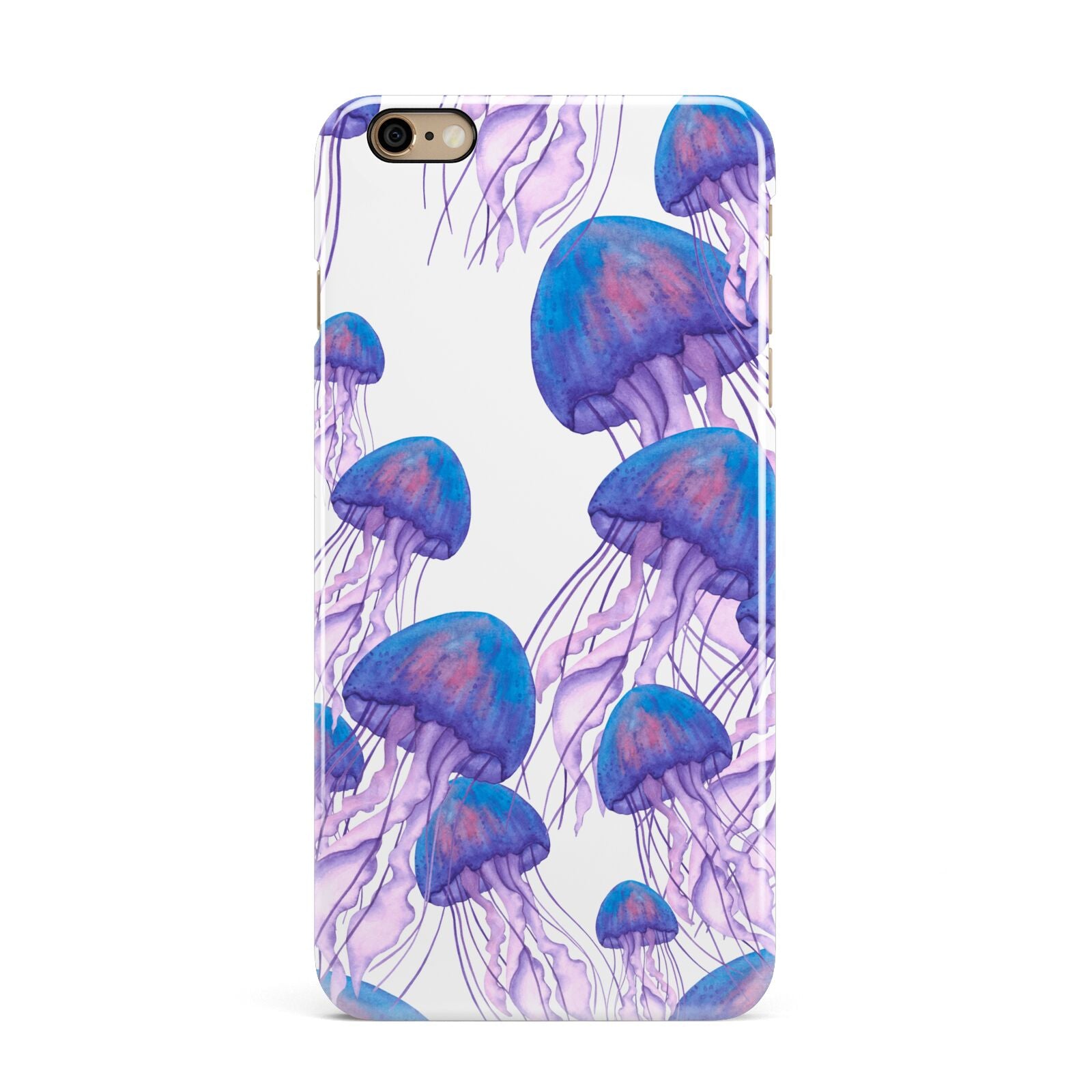 Jellyfish iPhone 6 Plus 3D Snap Case on Gold Phone