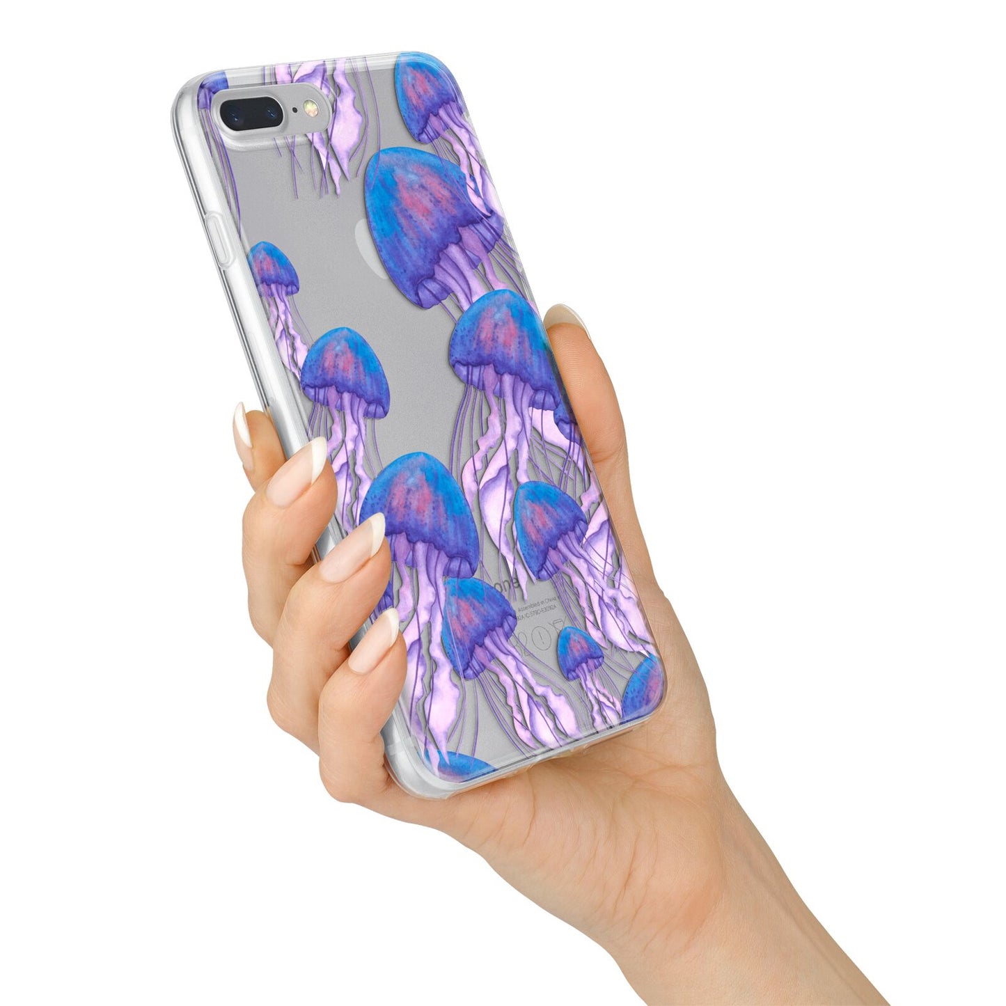 Jellyfish iPhone 7 Plus Bumper Case on Silver iPhone Alternative Image