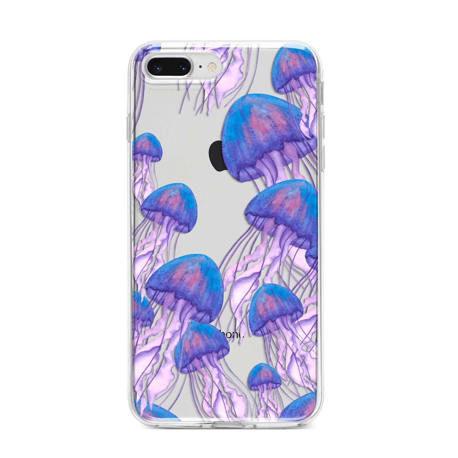 Jellyfish iPhone 8 Plus Bumper Case on Silver iPhone