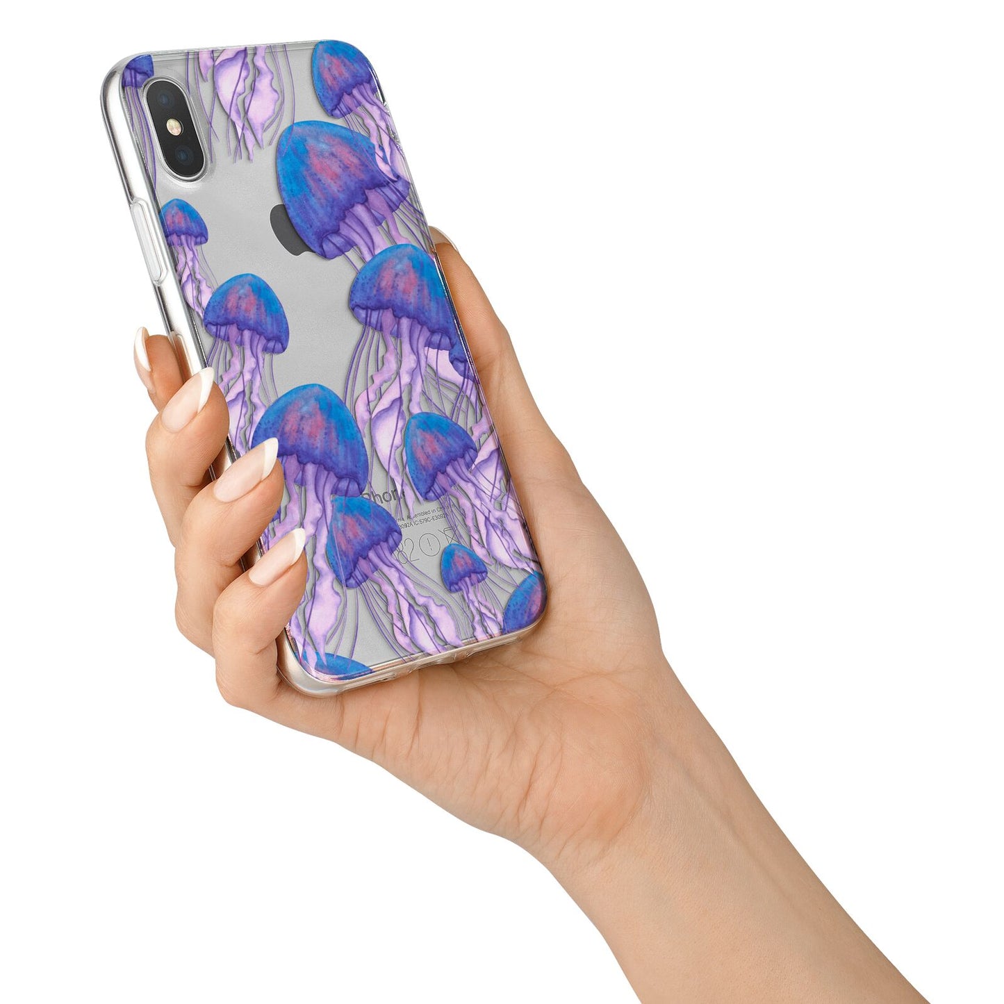 Jellyfish iPhone X Bumper Case on Silver iPhone Alternative Image 2