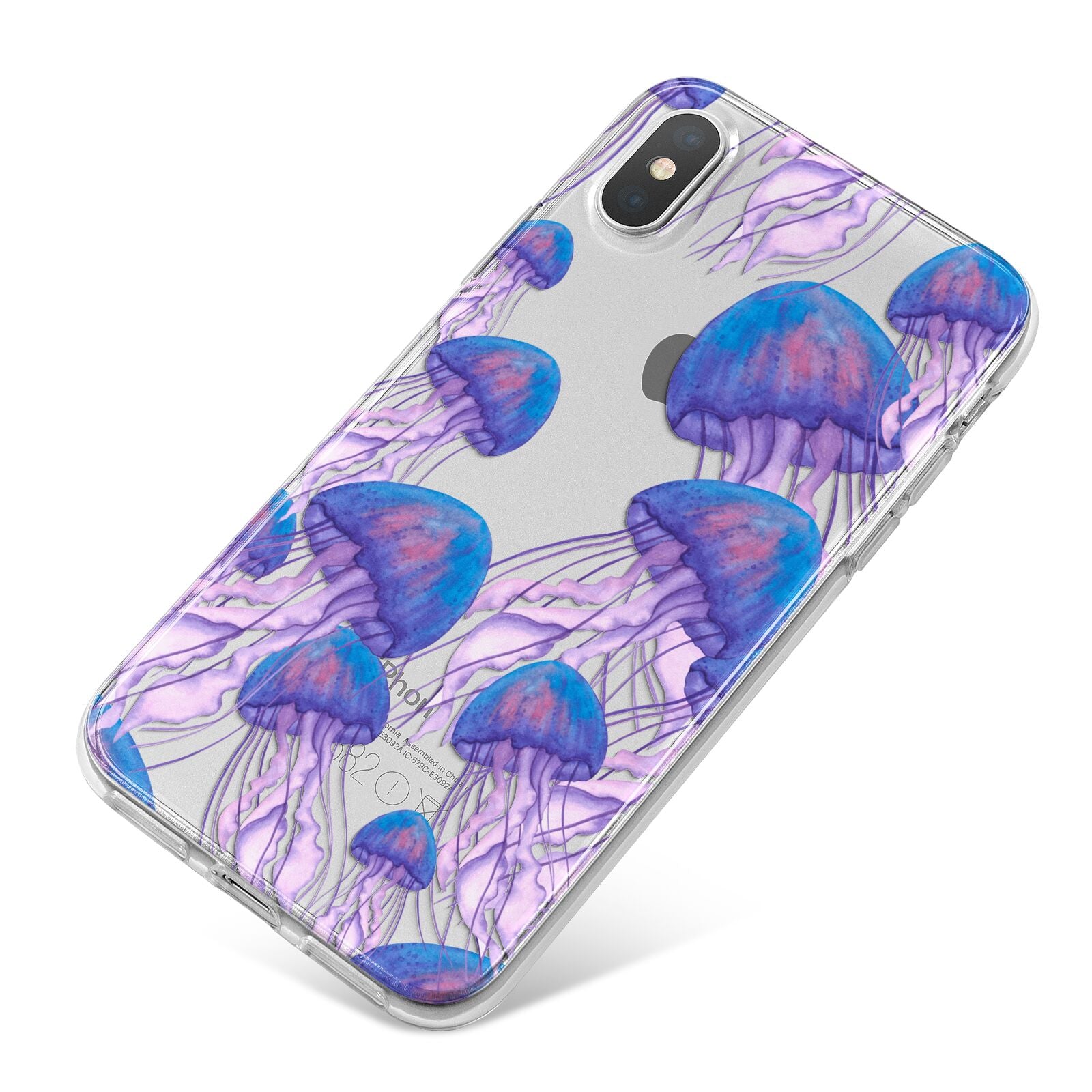 Jellyfish iPhone X Bumper Case on Silver iPhone