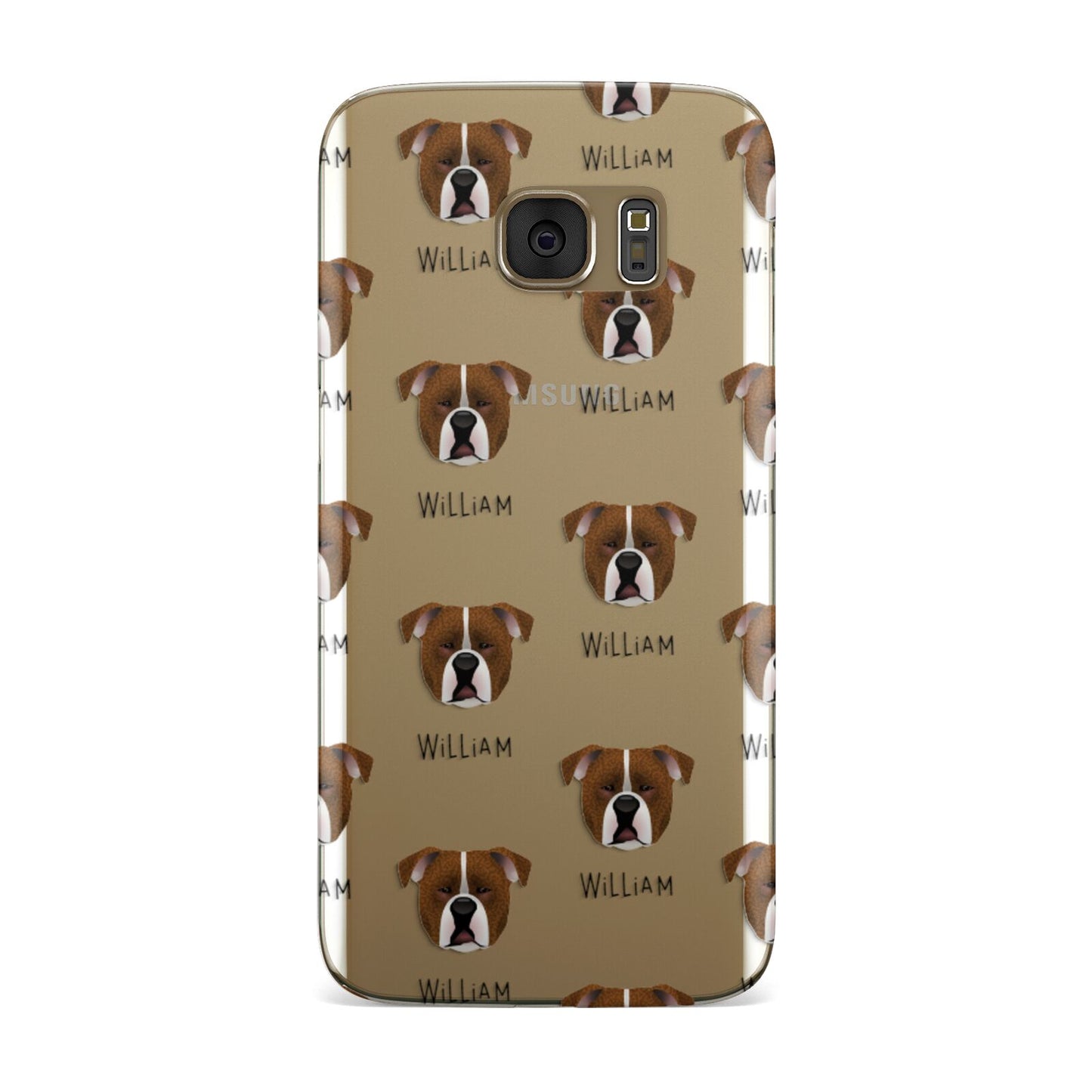 Johnson American Bulldog Icon with Name Samsung Galaxy Case