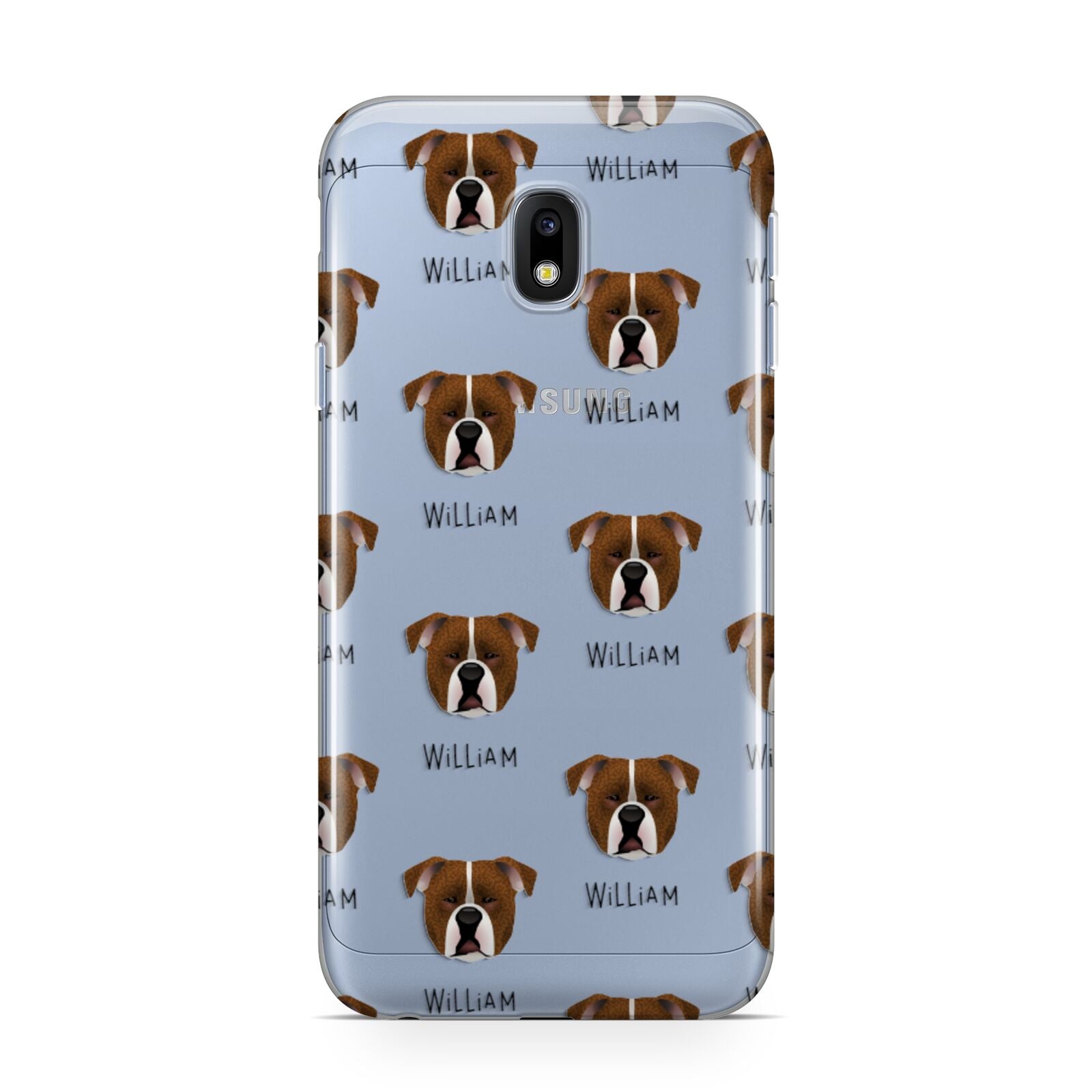 Johnson American Bulldog Icon with Name Samsung Galaxy J3 2017 Case