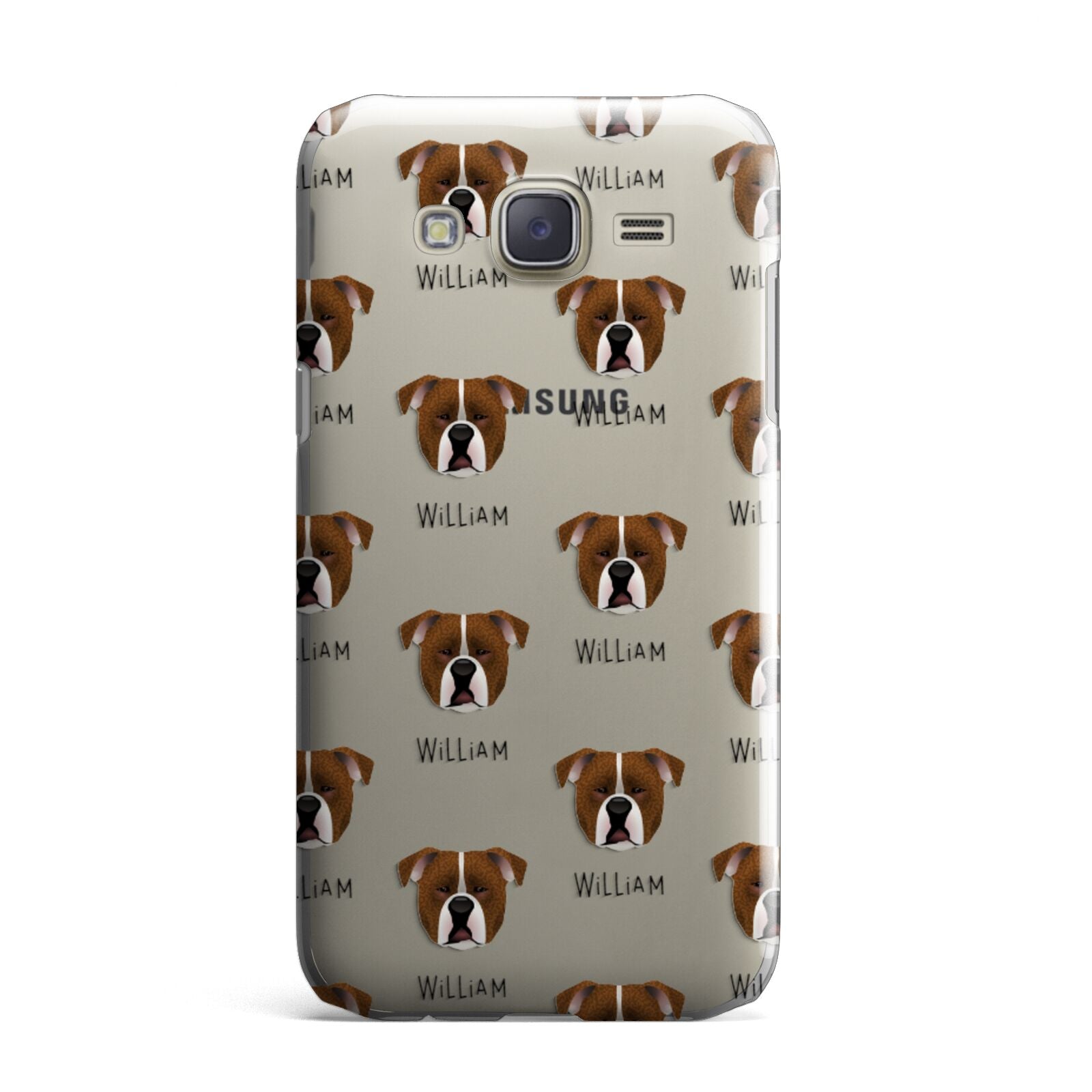 Johnson American Bulldog Icon with Name Samsung Galaxy J7 Case