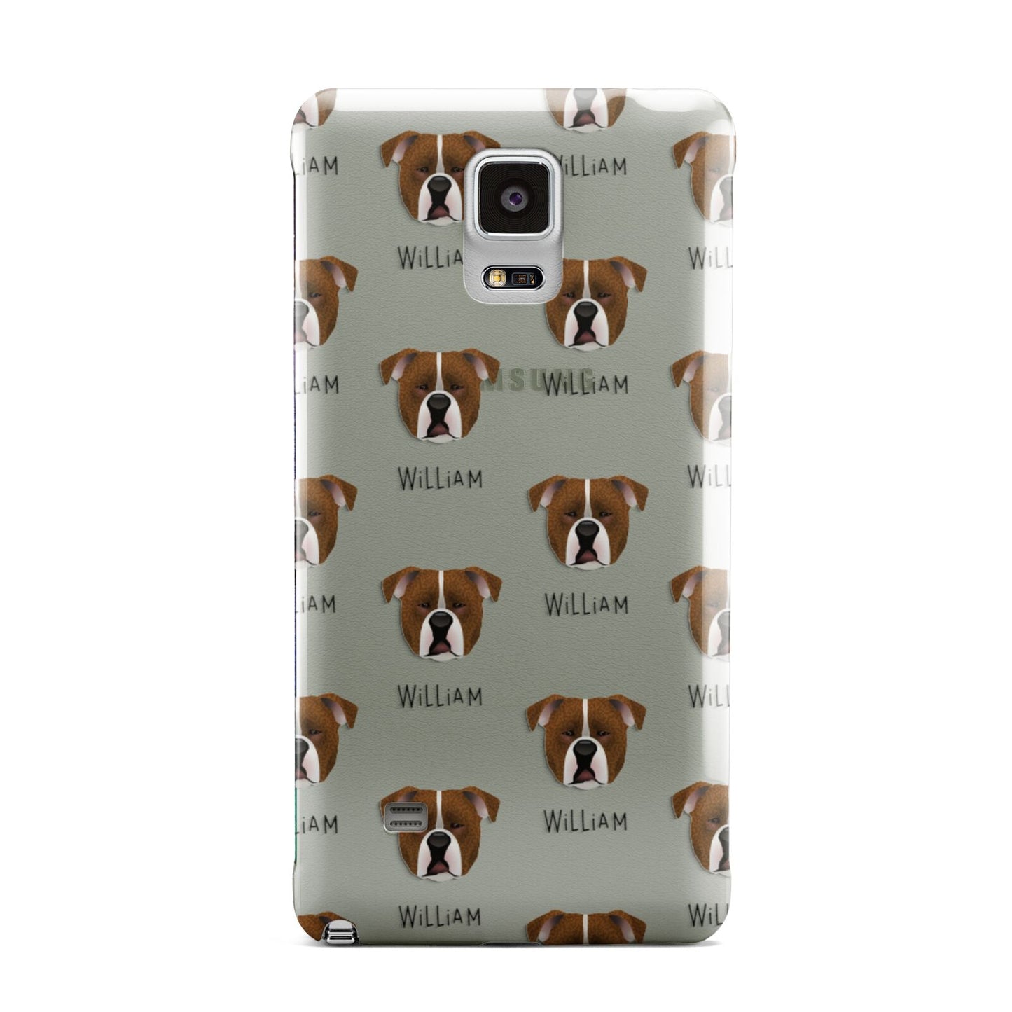 Johnson American Bulldog Icon with Name Samsung Galaxy Note 4 Case