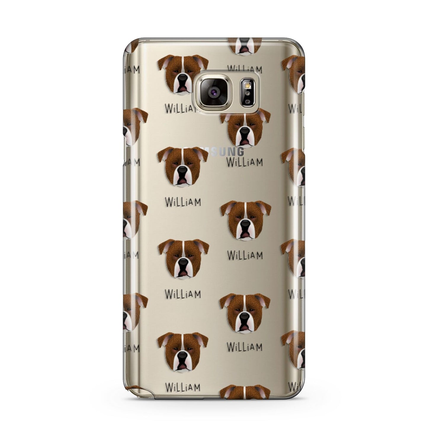 Johnson American Bulldog Icon with Name Samsung Galaxy Note 5 Case