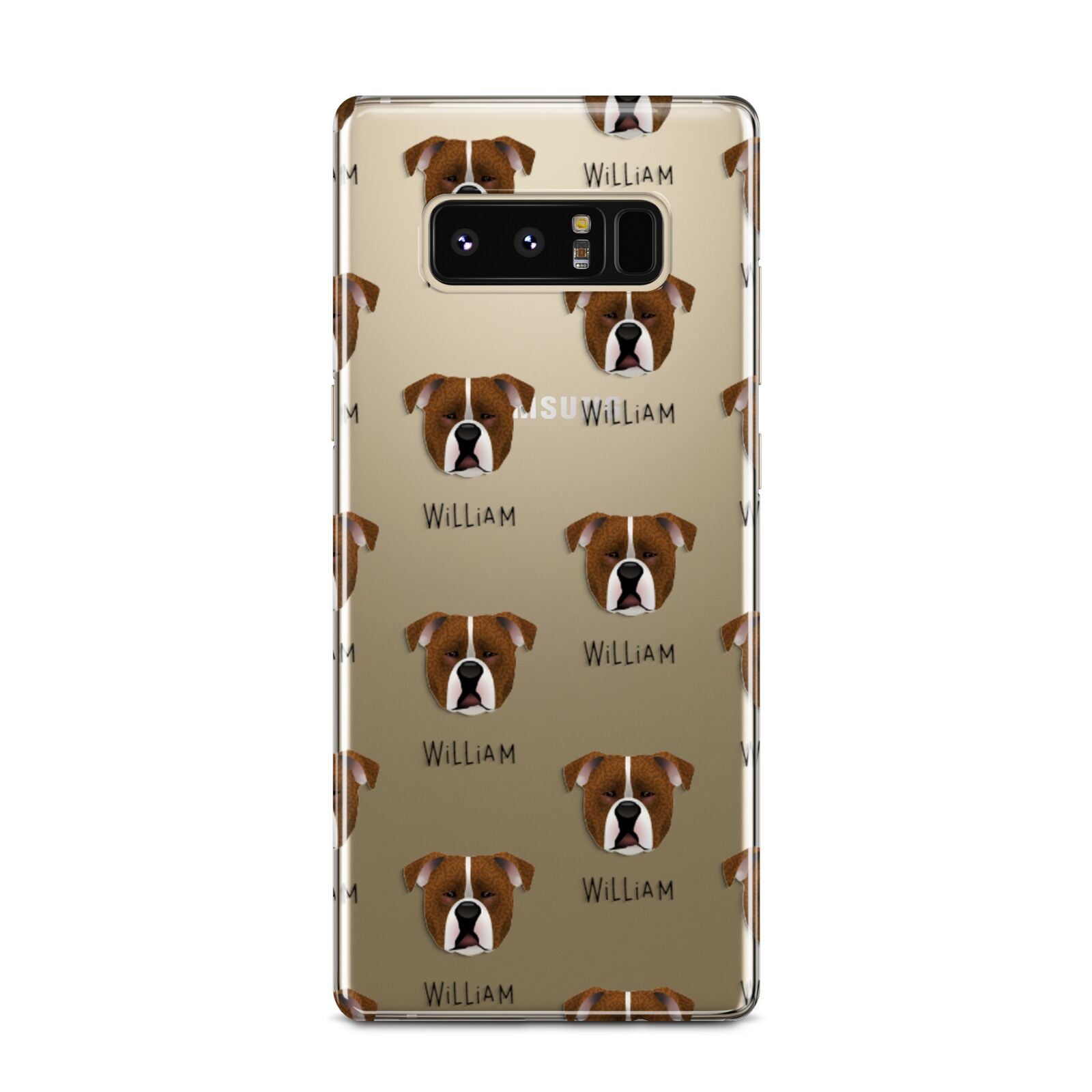 Johnson American Bulldog Icon with Name Samsung Galaxy Note 8 Case