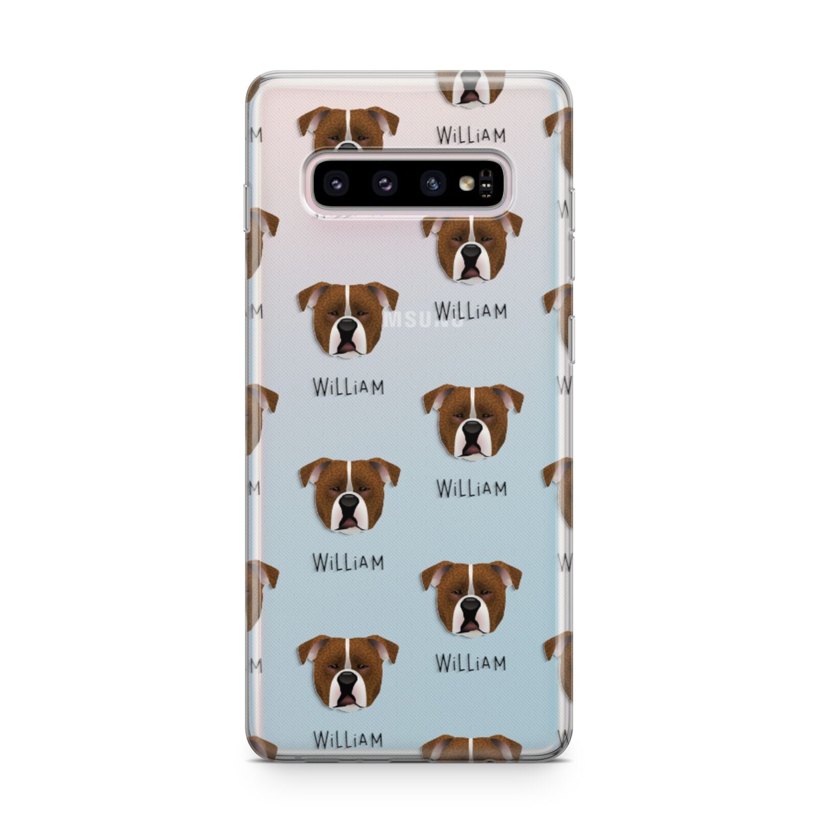 Johnson American Bulldog Icon with Name Samsung Galaxy S10 Plus Case