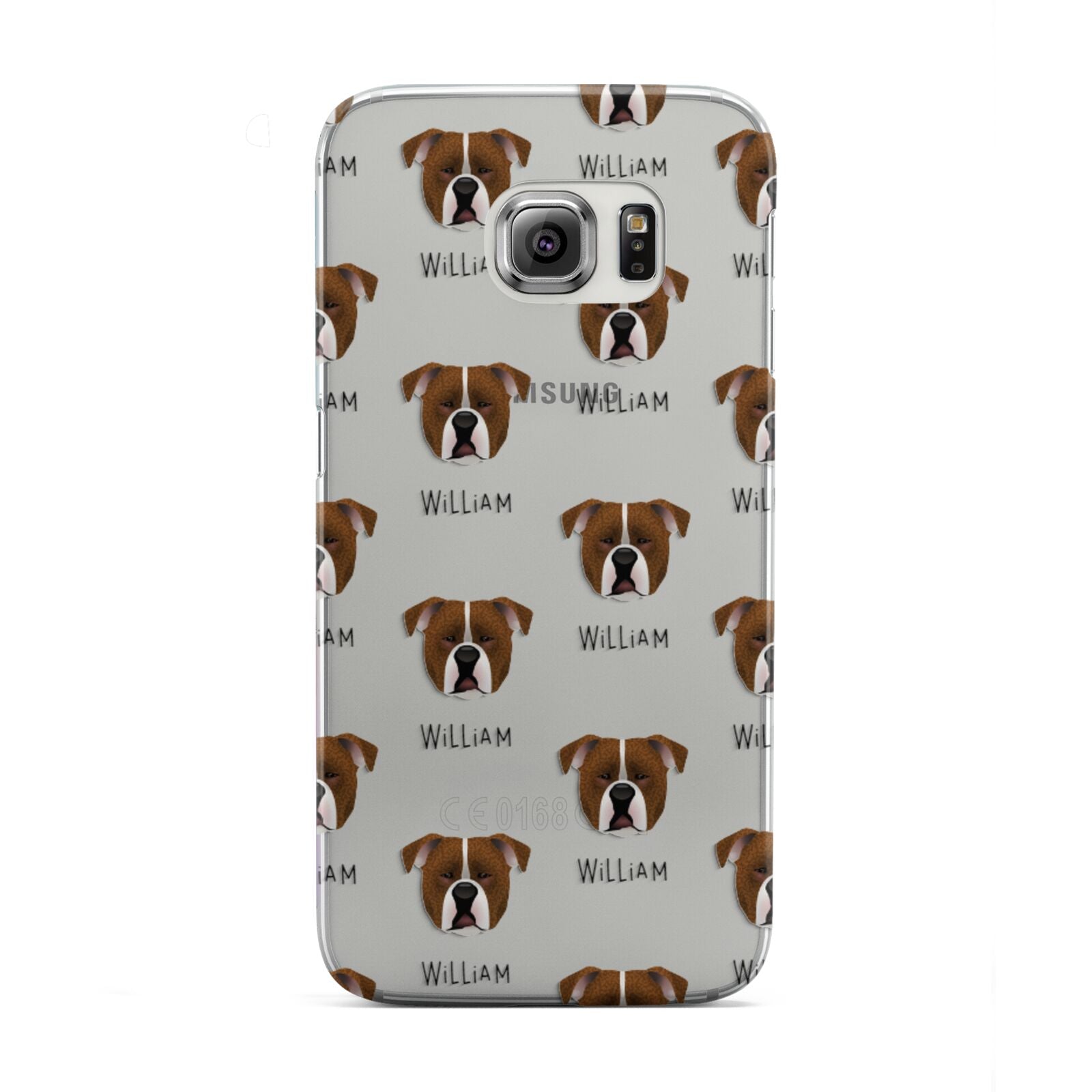 Johnson American Bulldog Icon with Name Samsung Galaxy S6 Edge Case