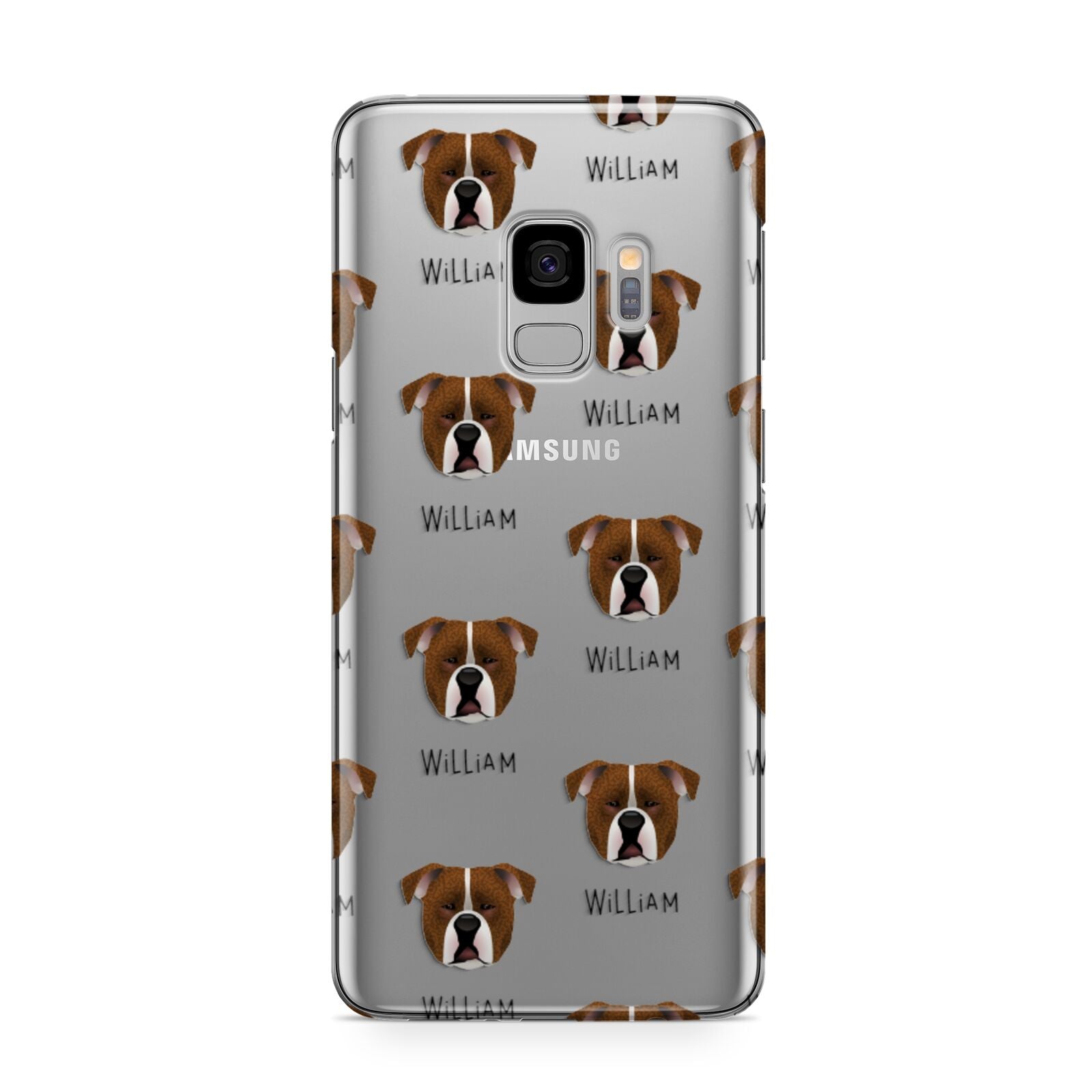 Johnson American Bulldog Icon with Name Samsung Galaxy S9 Case