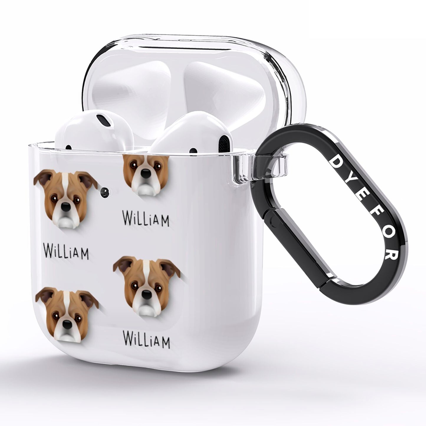 Jug Icon with Name AirPods Clear Case Side Image