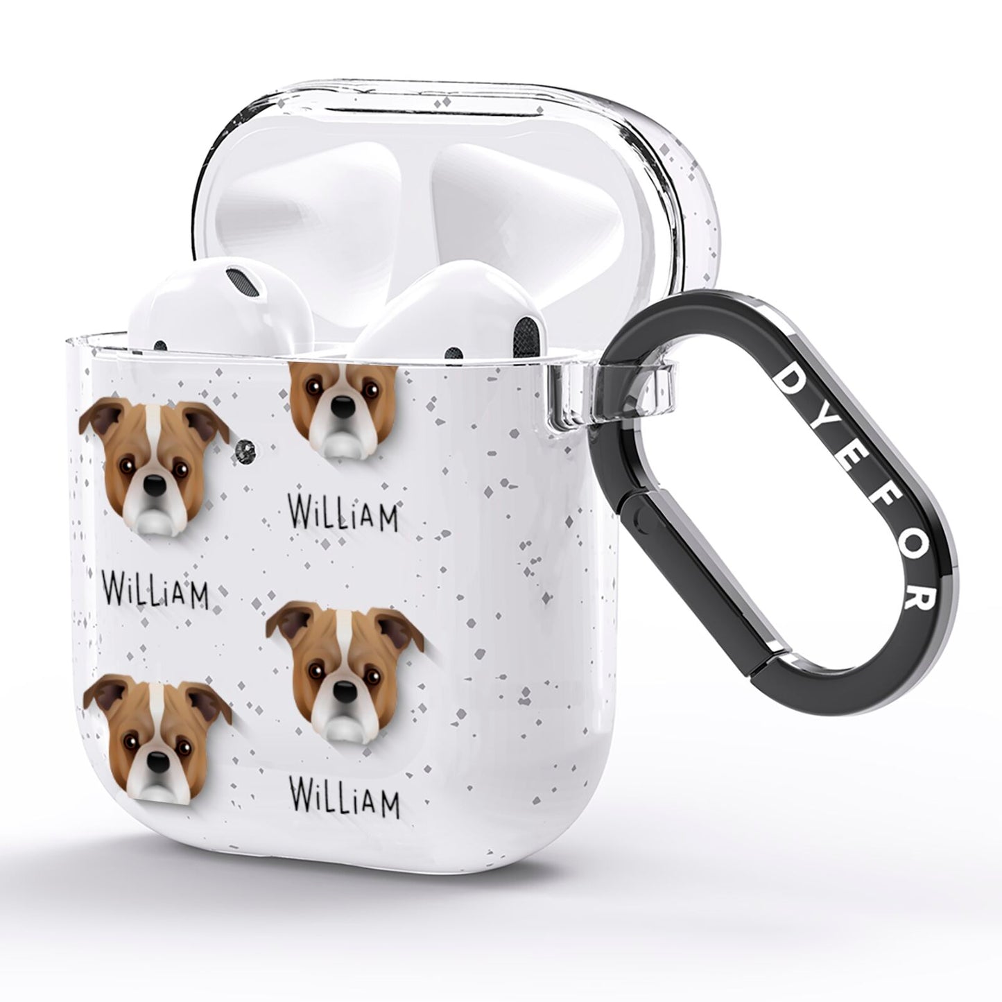 Jug Icon with Name AirPods Glitter Case Side Image