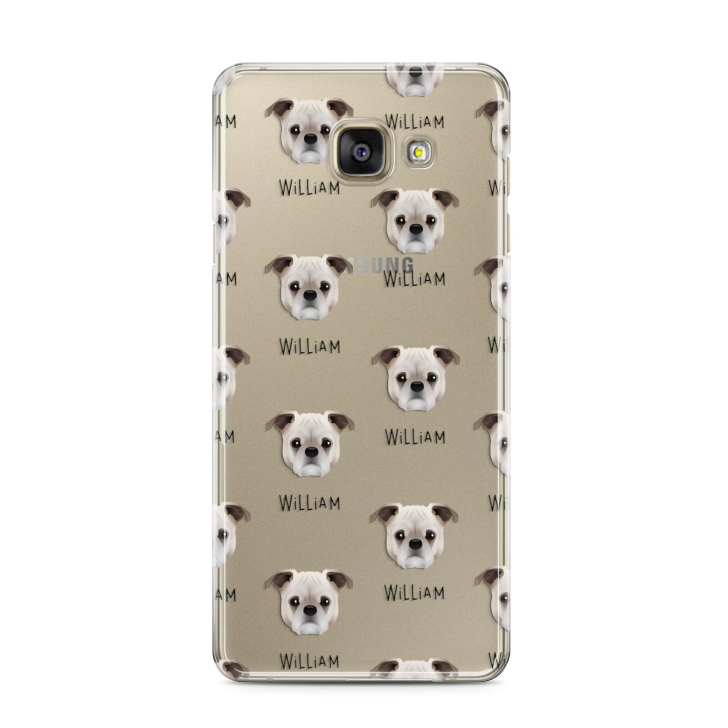 Jug Icon with Name Samsung Galaxy A3 2016 Case on gold phone