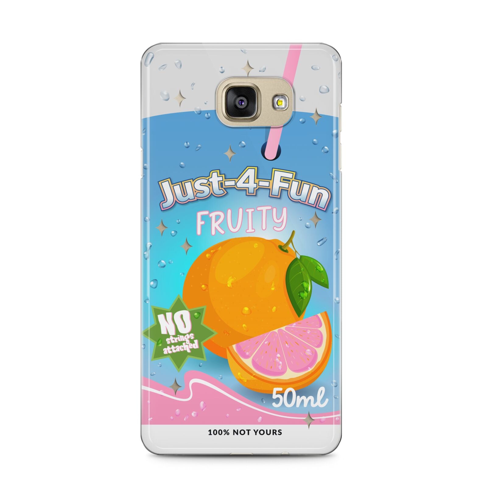 Just 4 Fun Samsung Galaxy A5 2016 Case on gold phone