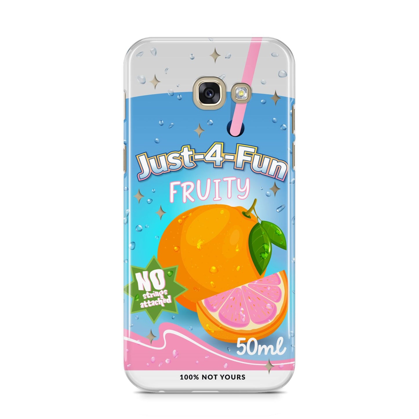 Just 4 Fun Samsung Galaxy A5 2017 Case on gold phone