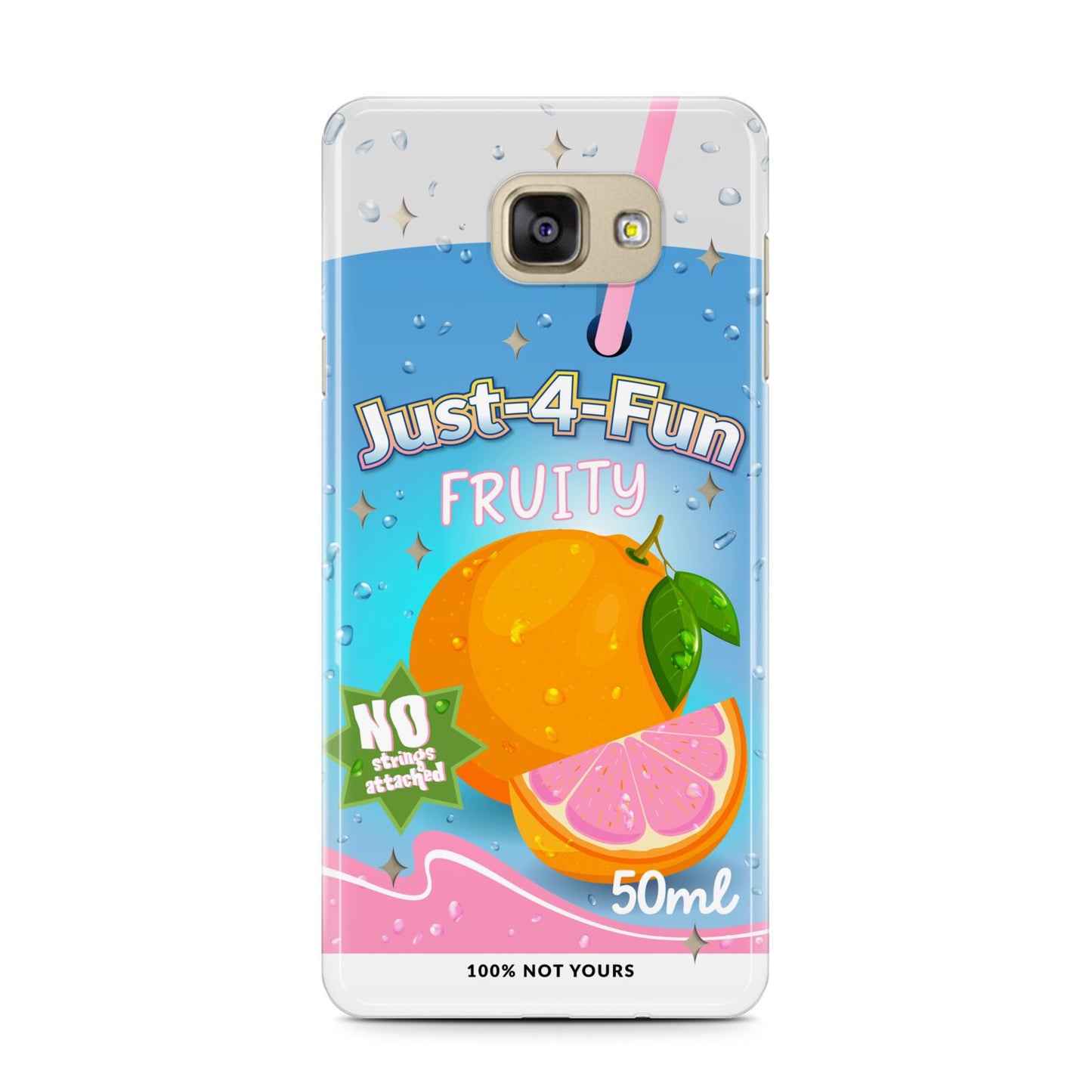 Just 4 Fun Samsung Galaxy A7 2016 Case on gold phone