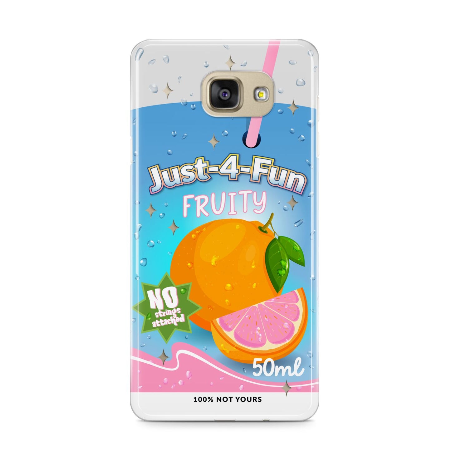 Just 4 Fun Samsung Galaxy A9 2016 Case on gold phone
