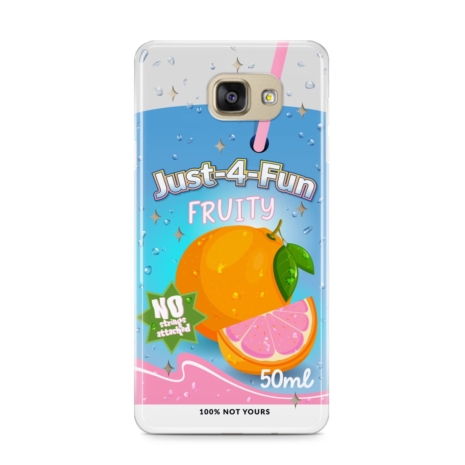Just 4 Fun Samsung Galaxy A9 2016 Case on gold phone