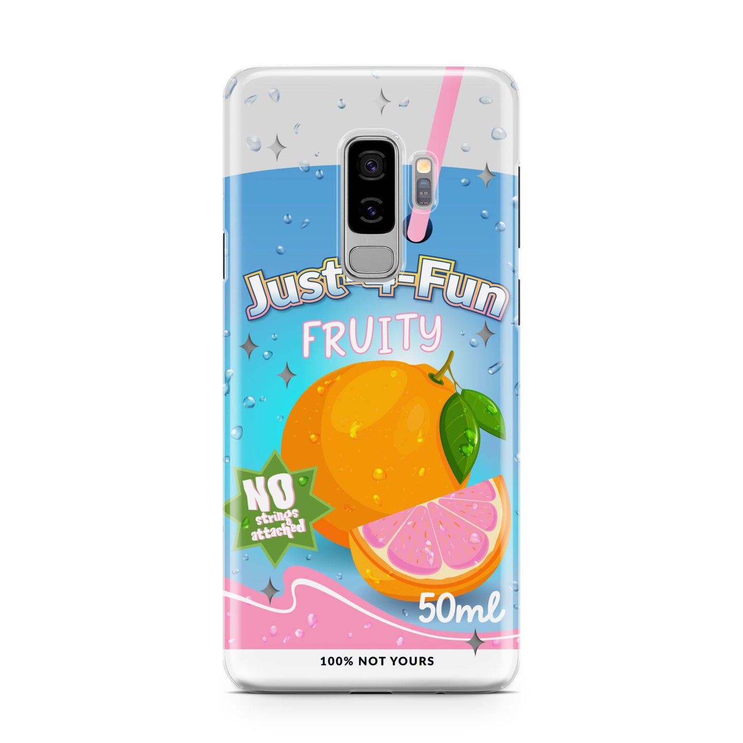 Just 4 Fun Samsung Galaxy S9 Plus Case on Silver phone