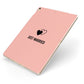 Just Married Apple iPad Case on Gold iPad Side View