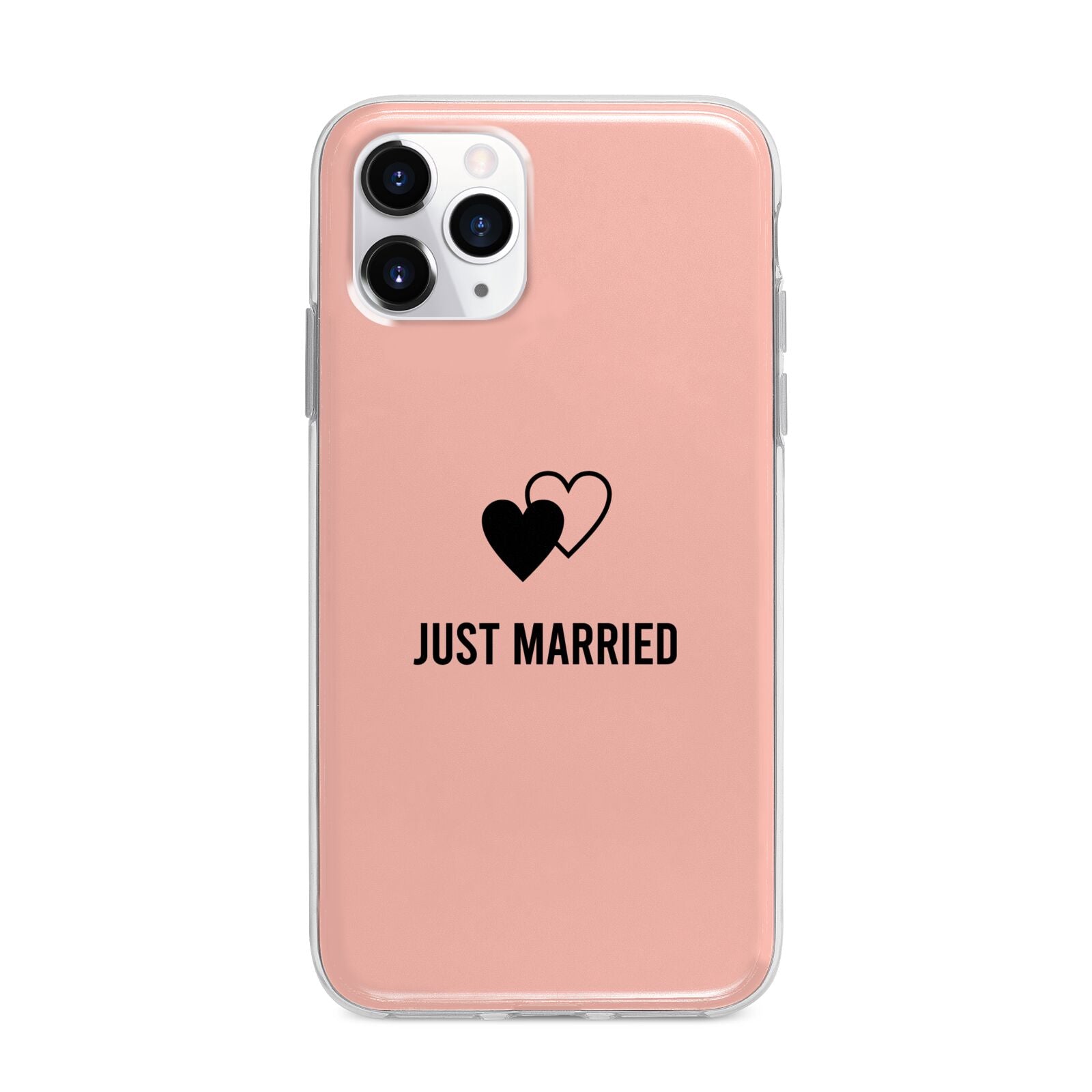 Just Married Apple iPhone 11 Pro Max in Silver with Bumper Case