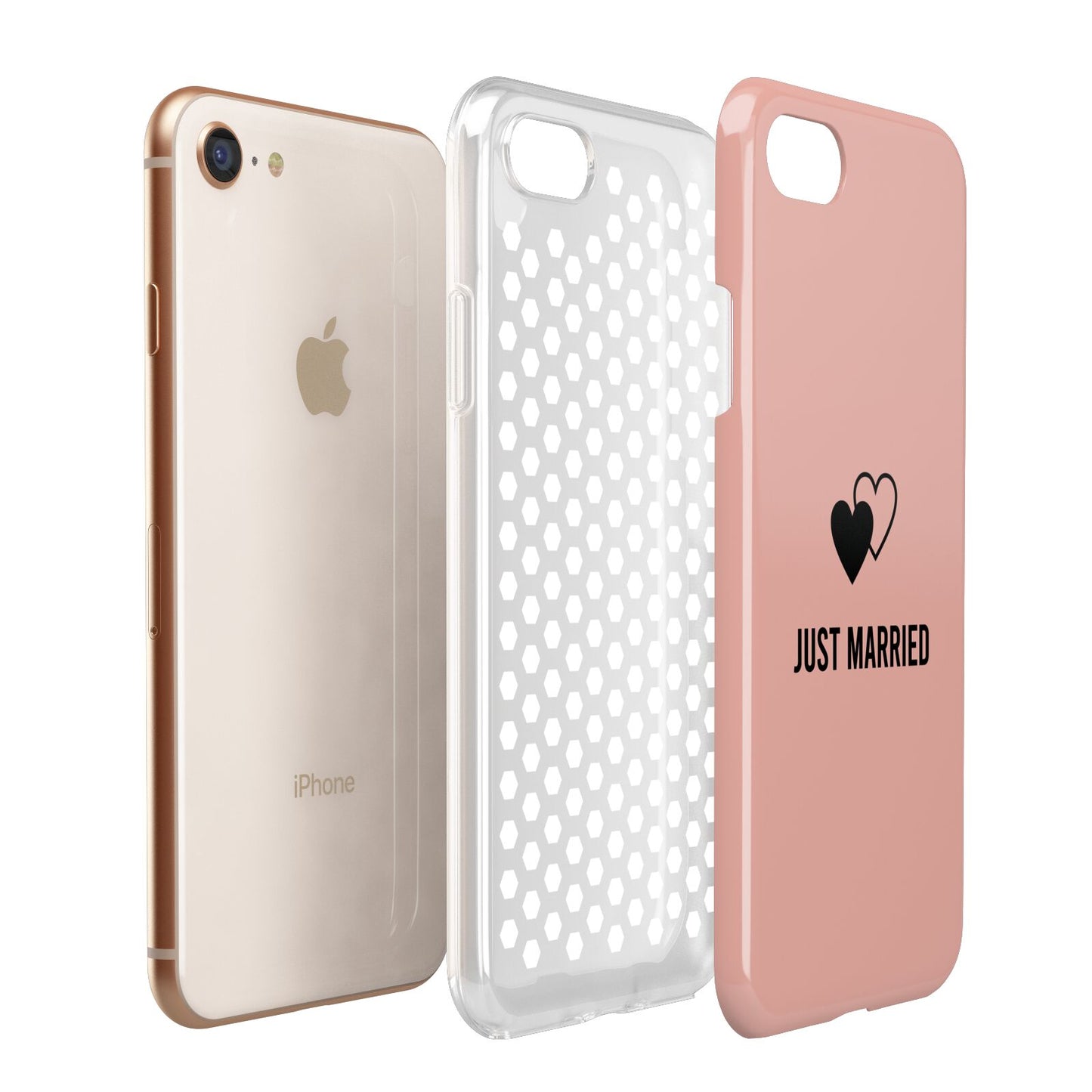 Just Married Apple iPhone 7 8 3D Tough Case Expanded View