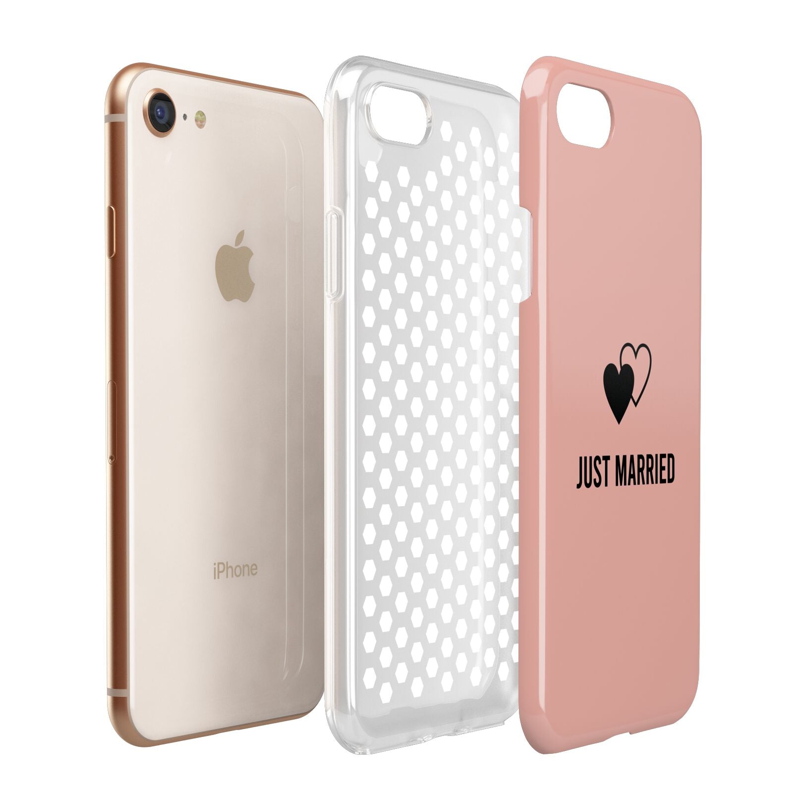 Just Married Apple iPhone 7 8 3D Tough Case Expanded View