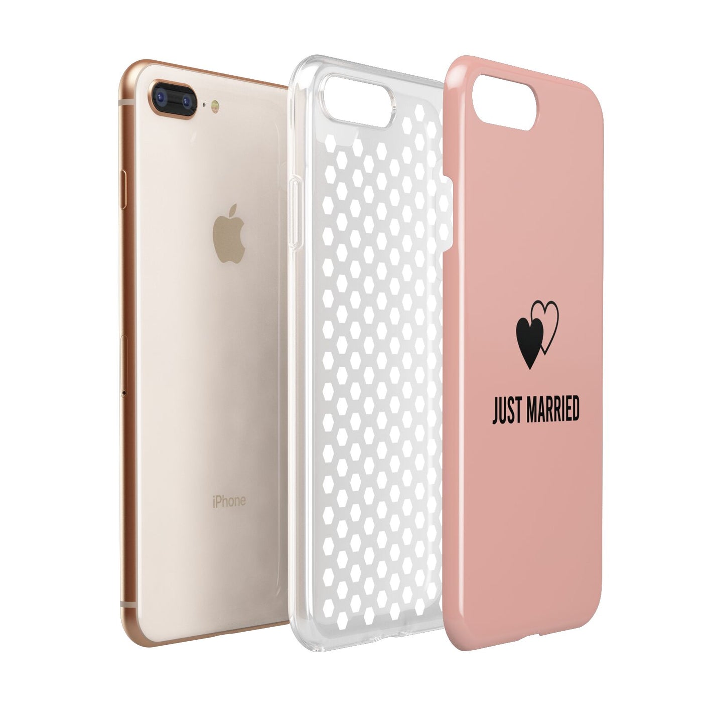 Just Married Apple iPhone 7 8 Plus 3D Tough Case Expanded View