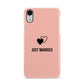 Just Married Apple iPhone XR White 3D Snap Case