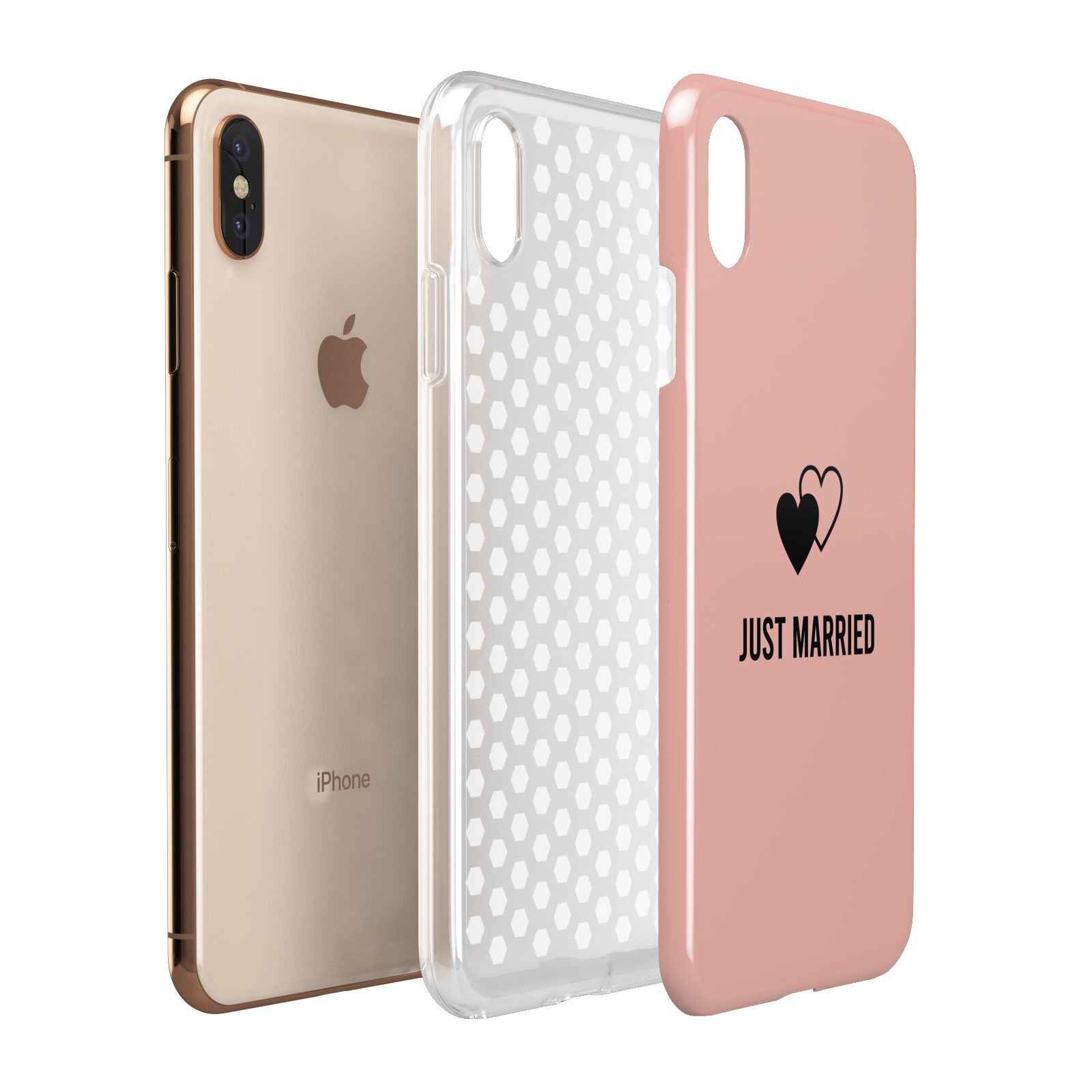 Just Married Apple iPhone Xs Max 3D Tough Case Expanded View