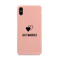 Just Married Apple iPhone Xs Max 3D Tough Case