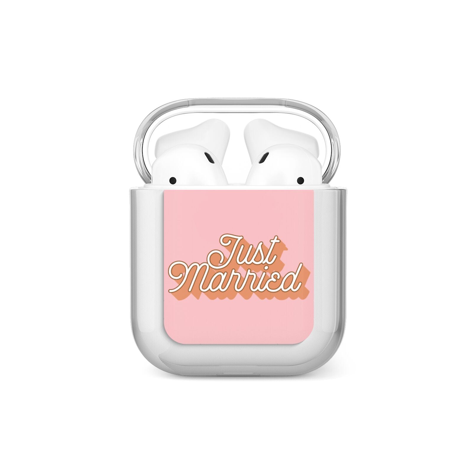Just Married Pink AirPods Case