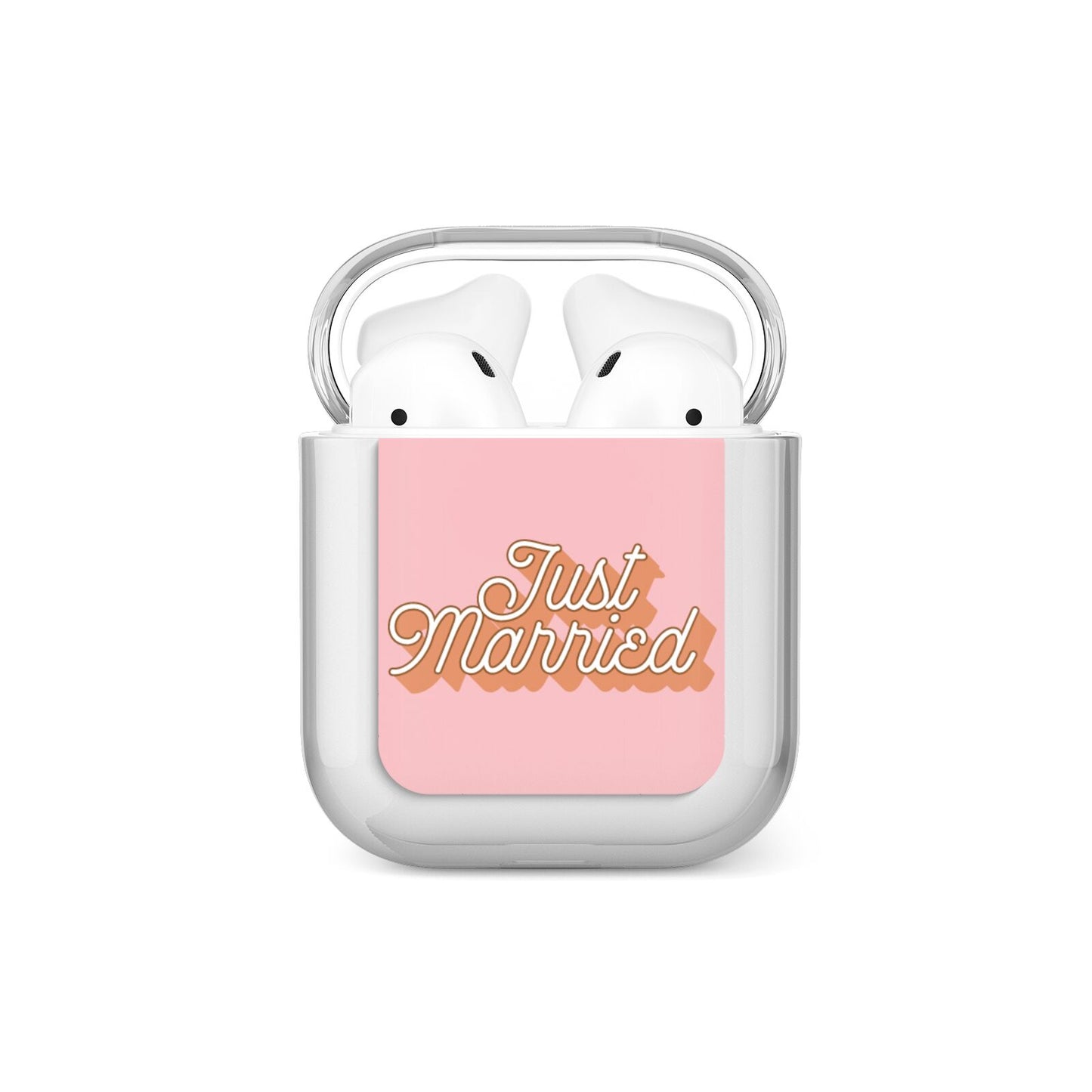 Just Married Pink AirPods Case