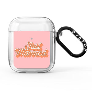 Just Married Pink AirPods Case