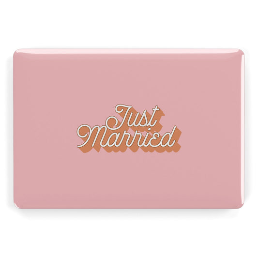 Just Married Pink Apple MacBook Case