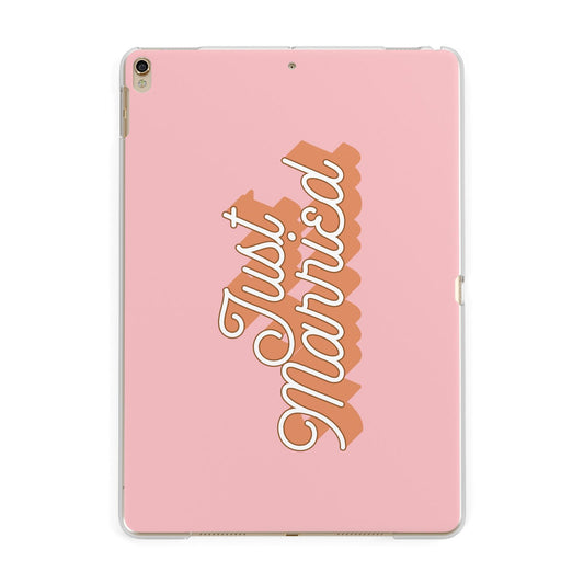Just Married Pink Apple iPad Gold Case