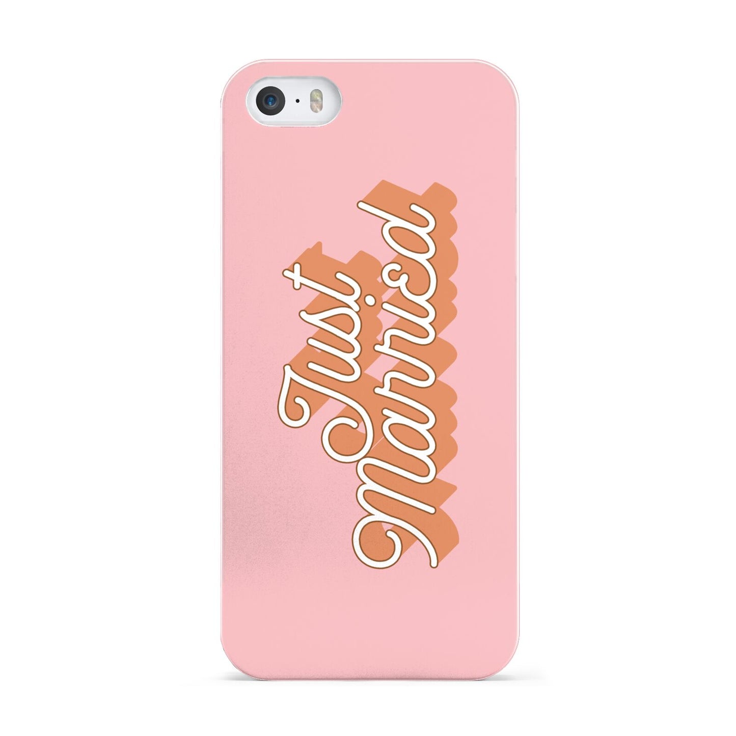 Just Married Pink Apple iPhone 5 Case
