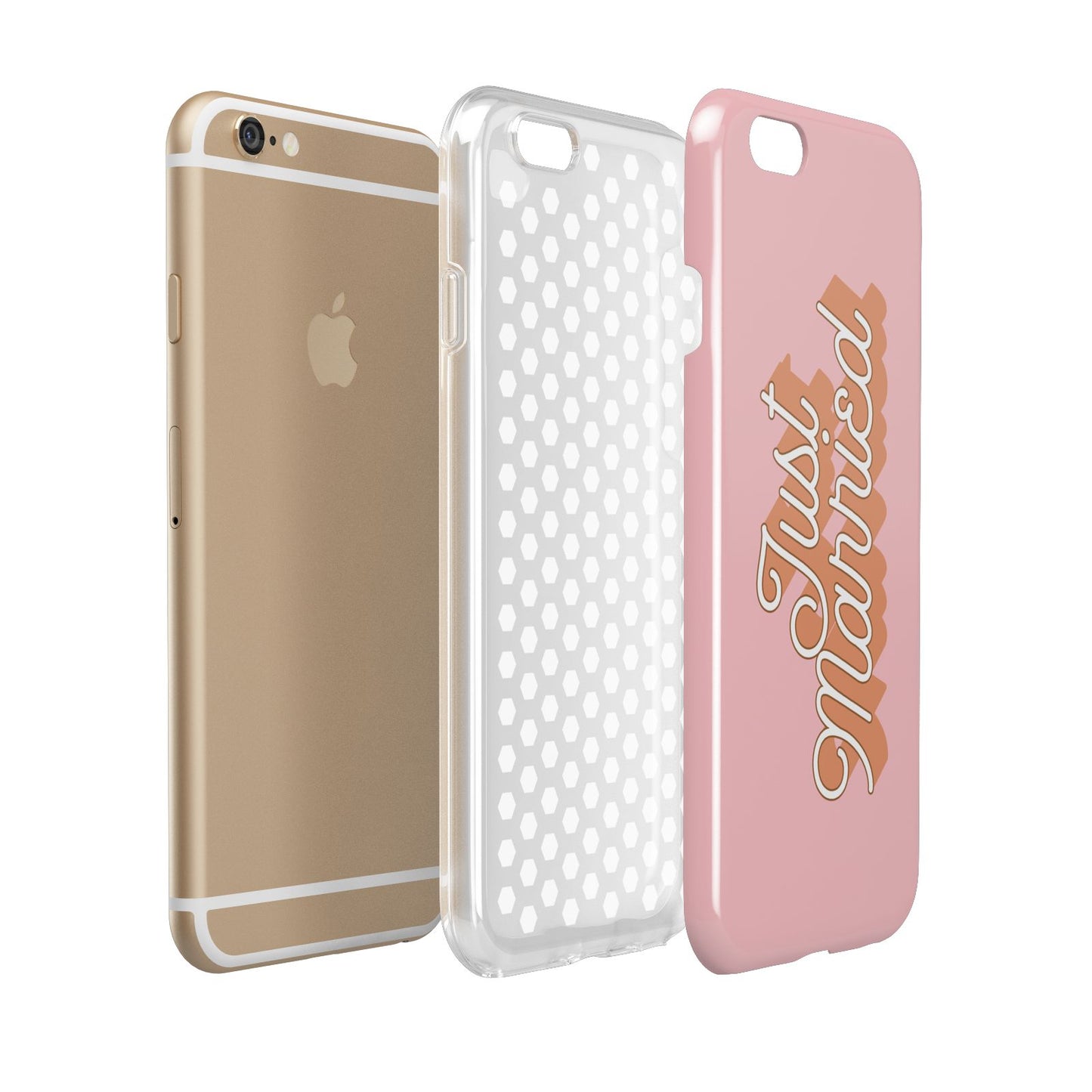 Just Married Pink Apple iPhone 6 3D Tough Case Expanded view