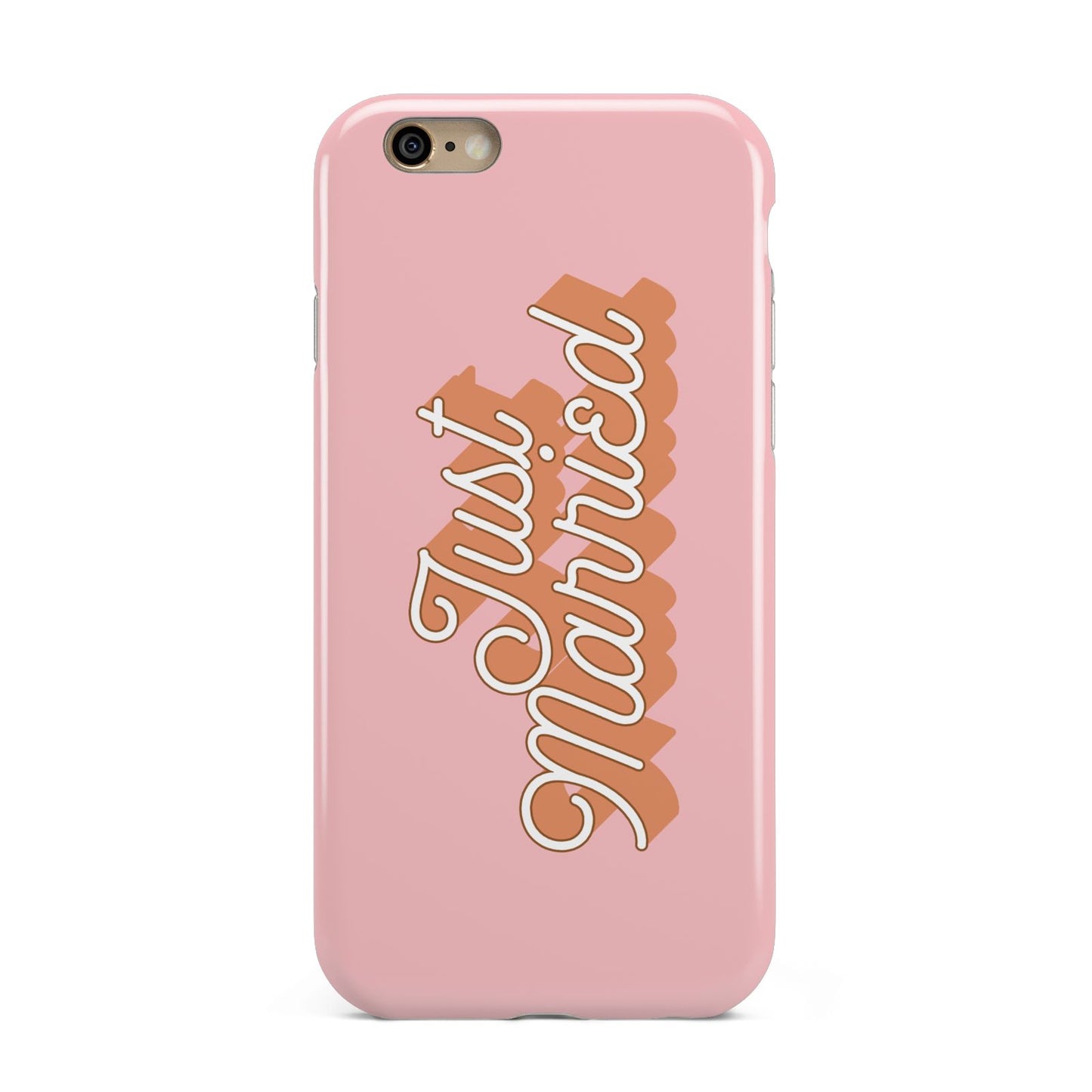 Just Married Pink Apple iPhone 6 3D Tough Case