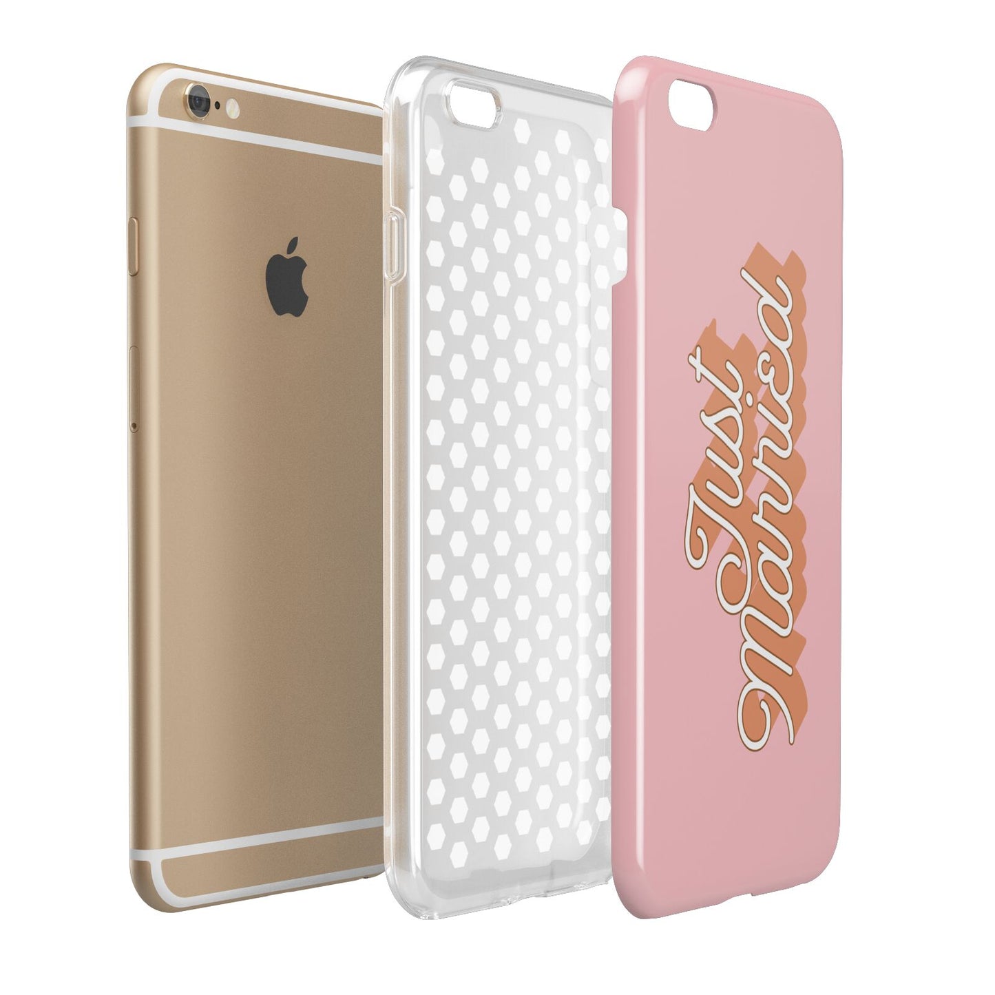 Just Married Pink Apple iPhone 6 Plus 3D Tough Case Expand Detail Image