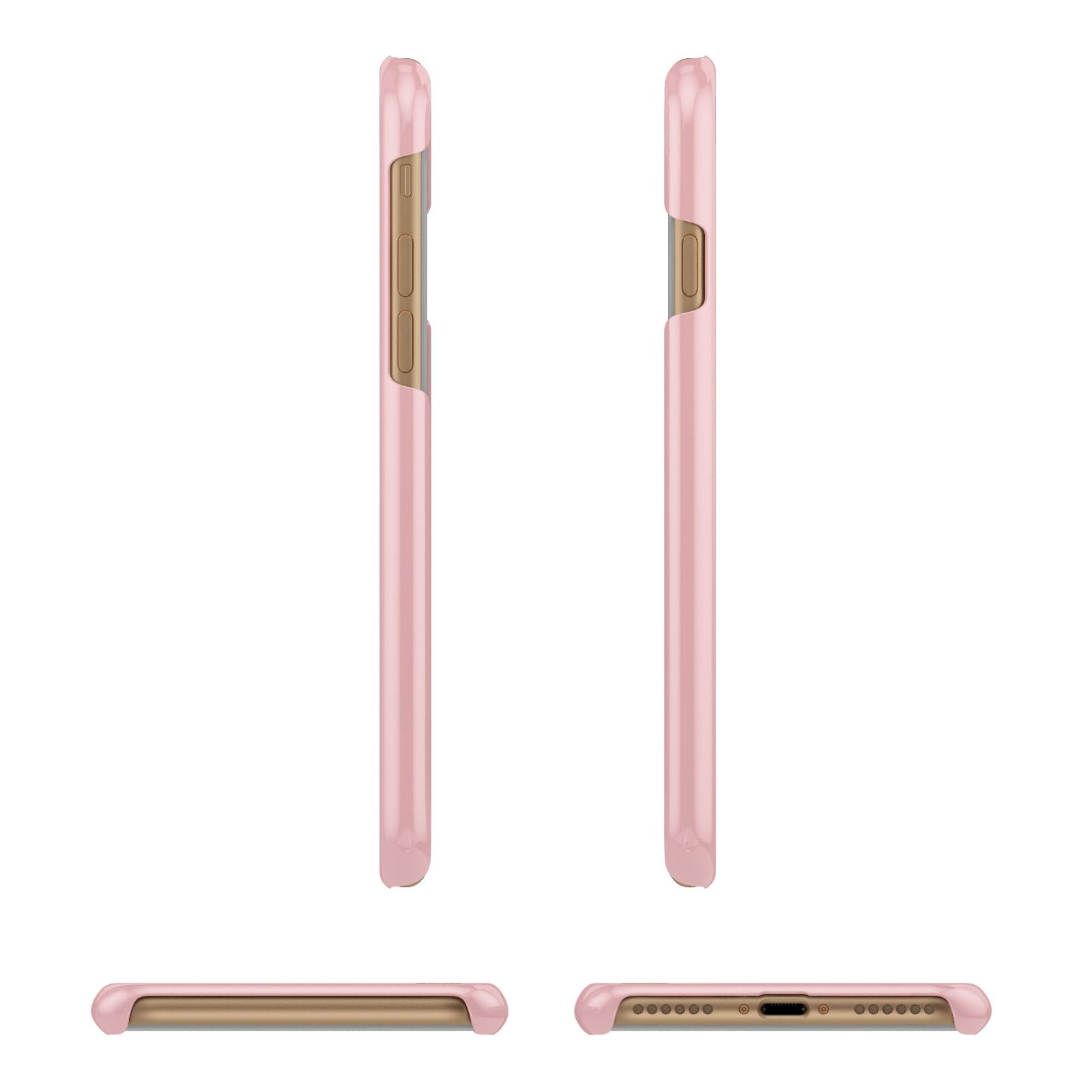 Just Married Pink Apple iPhone 7 8 3D Wrap Snap Case Angled Images