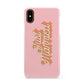 Just Married Pink Apple iPhone XS 3D Snap Case
