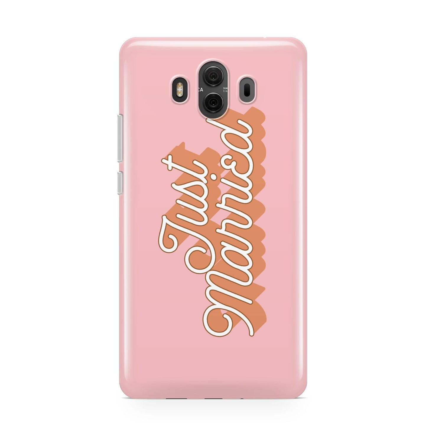 Just Married Pink Huawei Mate 10 Protective Phone Case
