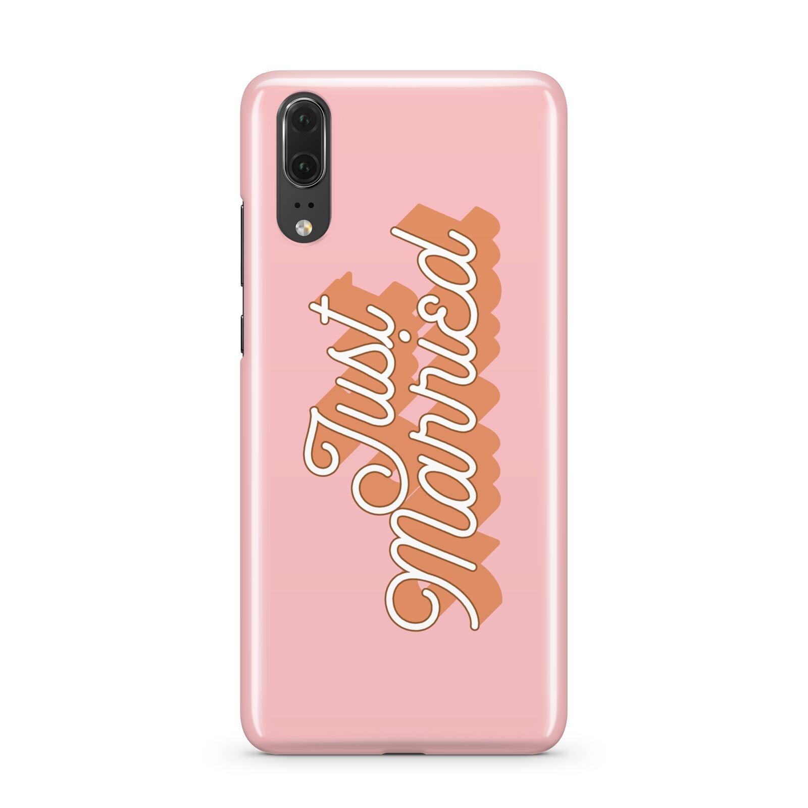 Just Married Pink Huawei P20 Phone Case