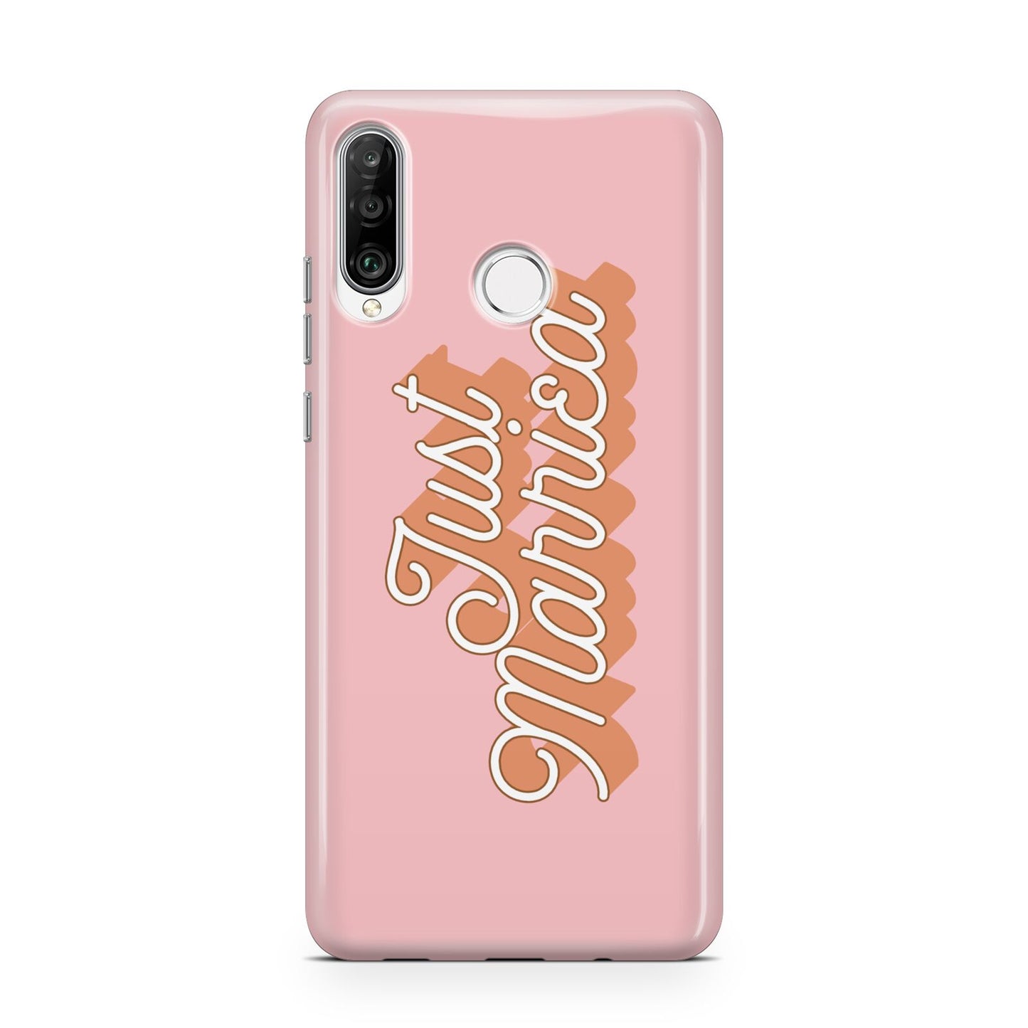 Just Married Pink Huawei P30 Lite Phone Case